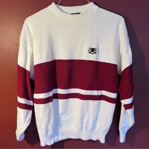 Vintage 90s Nutmeg Mills Sweater - Adult Large Embroidered Made in USA